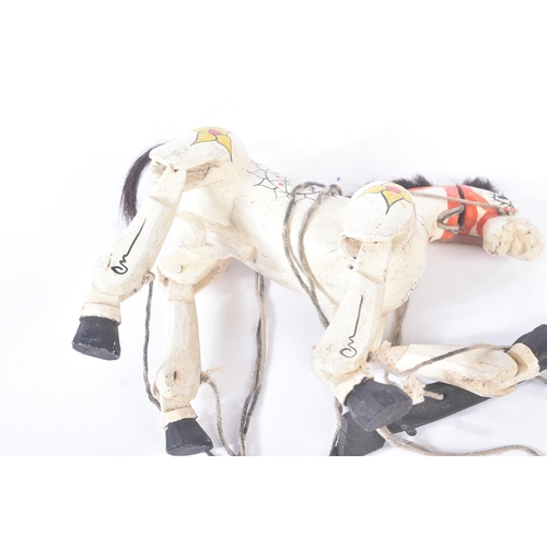 266 - A vintage hand made wooden horse marionette puppet in the style of Muffin The Mule. The puppet with ... 