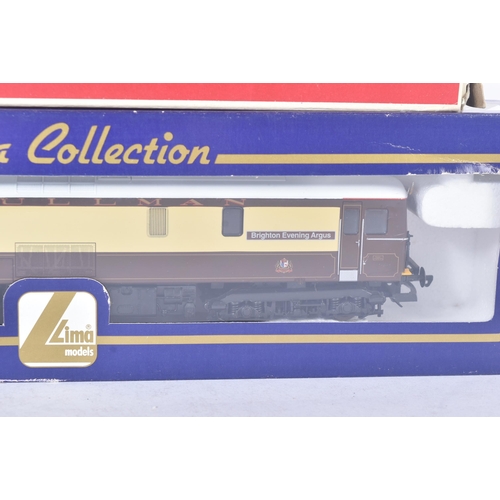 291 - Two Lima made OO gauge model railway diesel trainset locomotive engines comprising; Class 73 73101 B... 