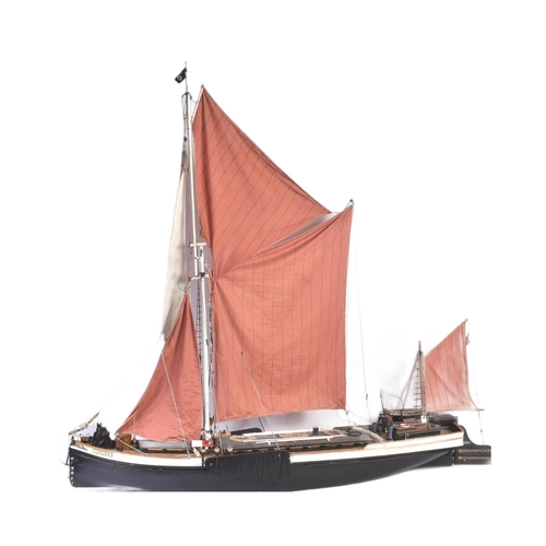 300 - Sailing Boat - a large scale RC Radio Controlled model of a sailing fishing trawler ' Kathleen '. Ex... 