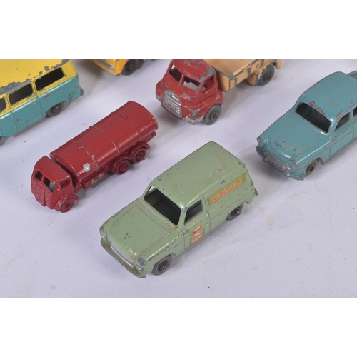 329 - A collection of x11 vintage Lesney made Matchbox Series diecast models trucks / vans to include; No.... 