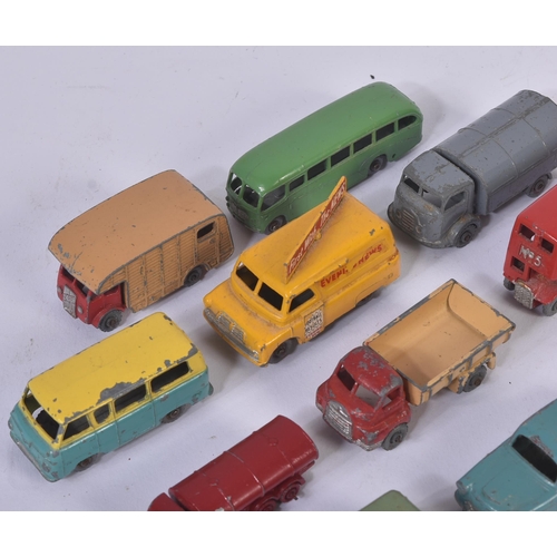 329 - A collection of x11 vintage Lesney made Matchbox Series diecast models trucks / vans to include; No.... 