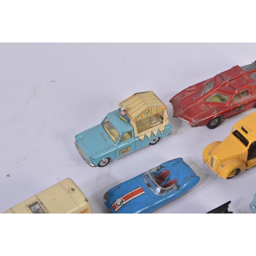 336 - A collection of original vintage Dinky Toys and Corgi Toys diecast model cars and other vehicles. Ex... 