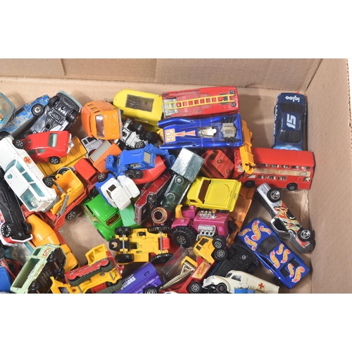 343 - A large collection of assorted vintage diecast model cars, largely Lesney made Matchbox Series and M... 