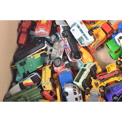 343 - A large collection of assorted vintage diecast model cars, largely Lesney made Matchbox Series and M... 