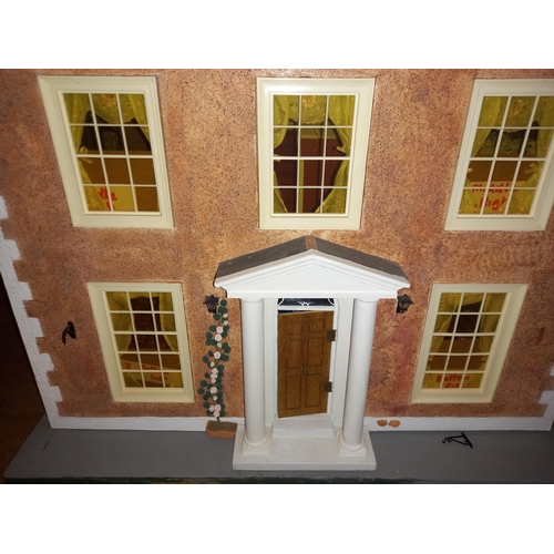 346 - Doll's House - The Georgian Townhouse - a Georgian style dolls house in the form of a traditional to... 