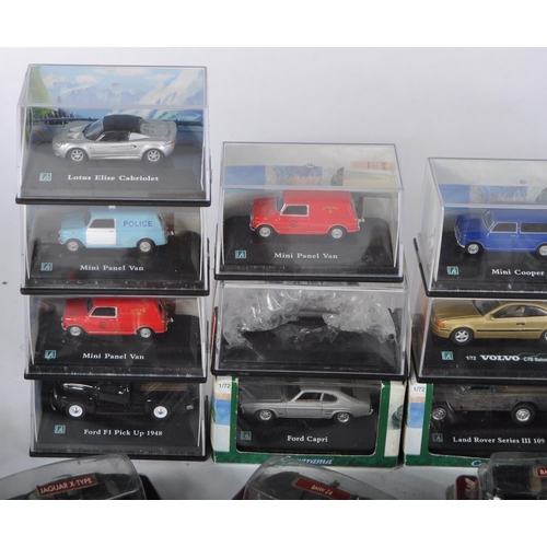 353 - A collection of assorted 1/72 scale and 1/76 scale trackside diecast model cars. Models to include A... 