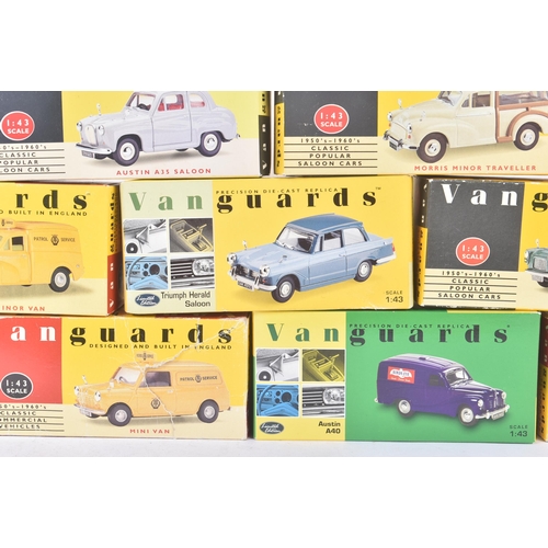 356 - A collection of x10 assorted 1/43 scale Lledo made Vanguards diecast model cars to include; VA00317 ... 