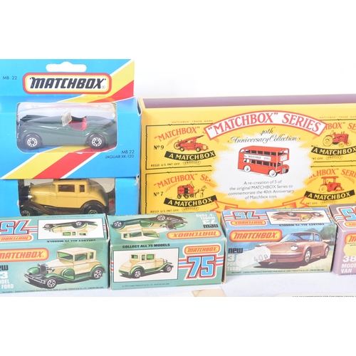 363 - A collection of assorted vintage Matchbox diecast model cars and other vehicles to include x6 boxed ... 