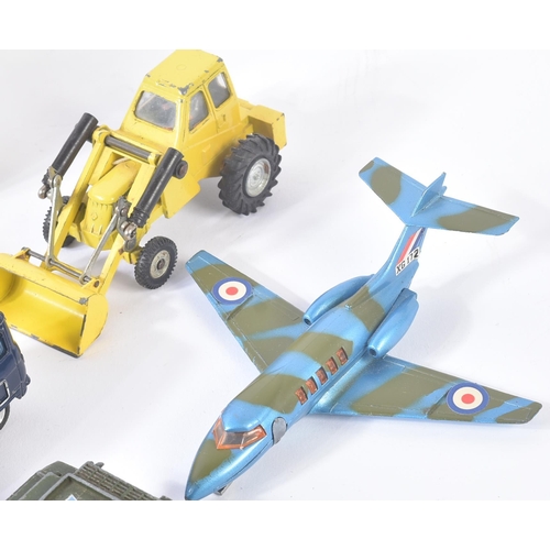 364 - A collection of assorted vintage Dinky Toys and Corgi Toys diecast model cars and other vehicles. Ex... 