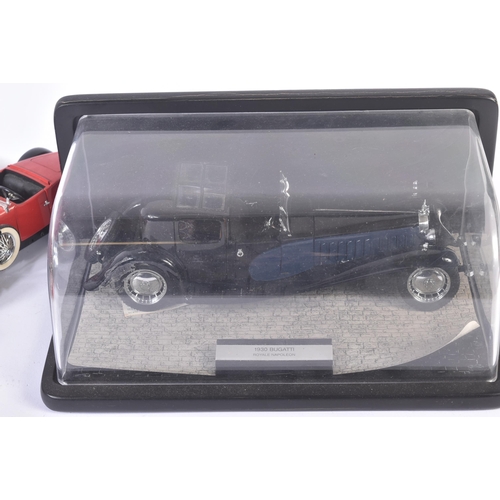 390 - A collection of x6 assorted Franklin Mint diecast model cars comprising; 1/16 scale 1931 Bugatti Roy... 