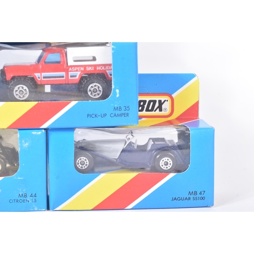 396 - A collection of x10 vintage Matchbox diecast models cars / vans / trucks etc to include; MB47 Jaguar... 