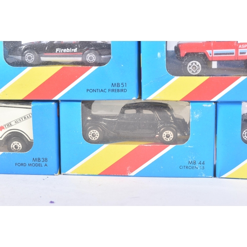 396 - A collection of x10 vintage Matchbox diecast models cars / vans / trucks etc to include; MB47 Jaguar... 