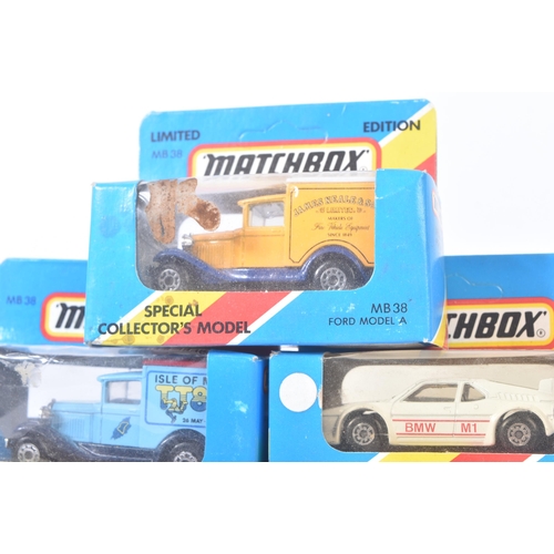 396 - A collection of x10 vintage Matchbox diecast models cars / vans / trucks etc to include; MB47 Jaguar... 