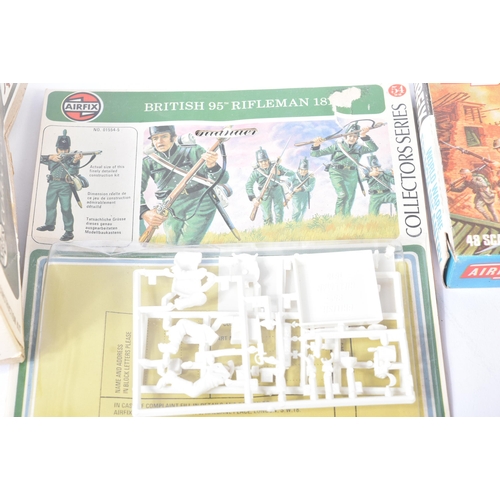 401 - A collection of assorted plastic model kits of military and aviation interest to include; Airfix 1/7... 