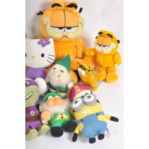 454 - Teddy Bears - a collection of x 24 assorted teddy bears / plush toys to include: Garfield, Despicabl... 