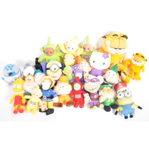 454 - Teddy Bears - a collection of x 24 assorted teddy bears / plush toys to include: Garfield, Despicabl... 