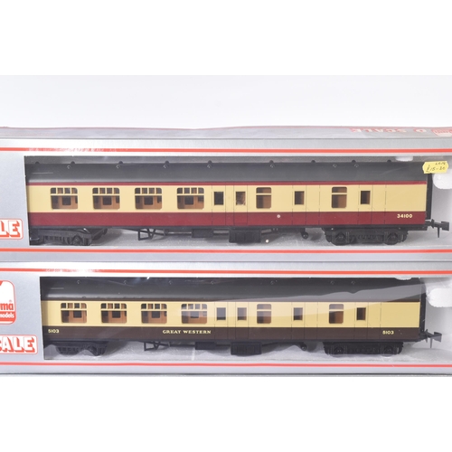 457 - A collection of x4 Lima O gauge model railway trainset locomotive rolling stock coaches / carriages ... 