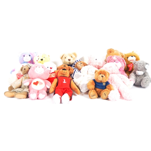 488 - Teddy Bears - a collection of x 16 assorted teddy bears / plush toys to include: Build a Bear, Jade,... 