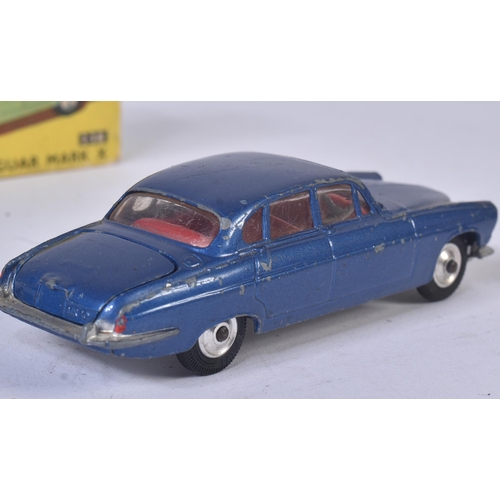 52 - An original vintage Corgi Toys boxed diecast model No. 238 Jaguar Mark X. Metallic dark blue body wi... 