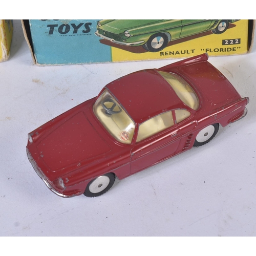 63 - Two original vintage Corgi Toys boxed diecast models comprising; 222 Renault Floride and 506 Police ... 