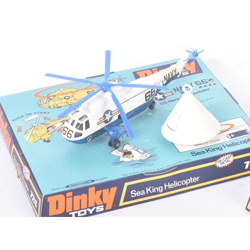 76 - A collection of vintage Dinky Toys diecast models comprising; 671 Mk1 Corvette anti submarine ship, ... 