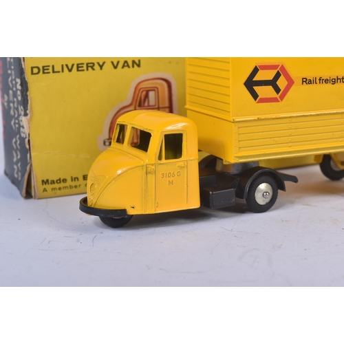 82 - An original vintage Budgie Models boxed diecast model No. 238 British Railways Delivery Van. Yellow ... 