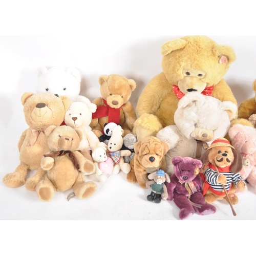 83 - Teddy Bears - a collection of x 16 assorted teddy bears / plush toys to include: Build a Bear, Russ,... 