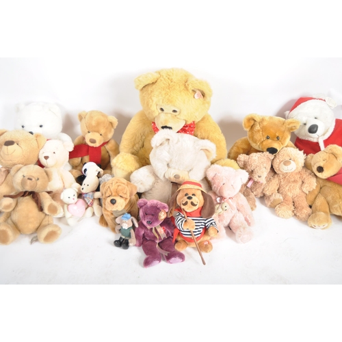 83 - Teddy Bears - a collection of x 16 assorted teddy bears / plush toys to include: Build a Bear, Russ,... 