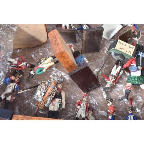 92 - A collection of assorted vintage lead, resin and plastic constructed toy soldier figures. Largely Na... 