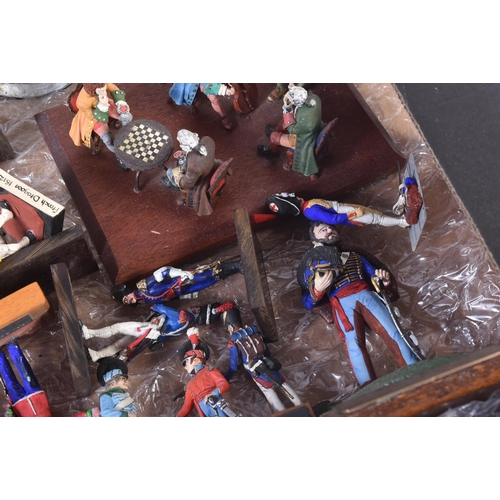 92 - A collection of assorted vintage lead, resin and plastic constructed toy soldier figures. Largely Na... 