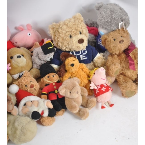 87 - Teddy Bears - a collection of x 33 assorted teddy bears / plush toys to include: Peppa Pig, Jade, Sk... 