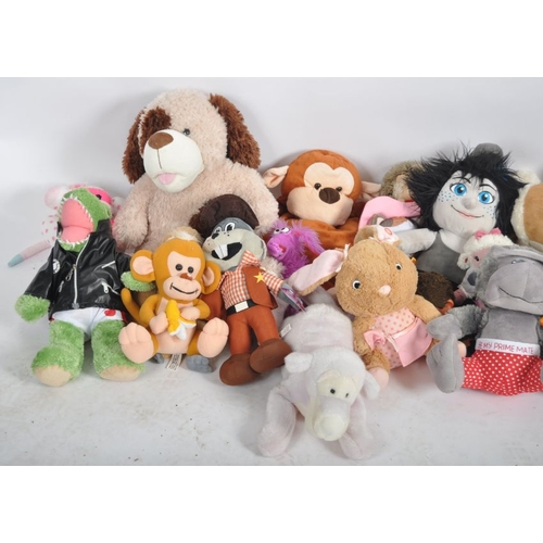 93 - Teddy Bears - a collection of x 25 assorted teddy bears / plush toys to include: Perro, The Smurfs, ... 