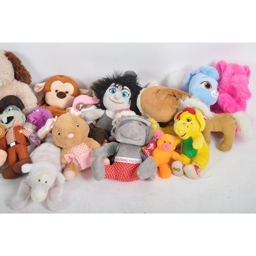 93 - Teddy Bears - a collection of x 25 assorted teddy bears / plush toys to include: Perro, The Smurfs, ... 