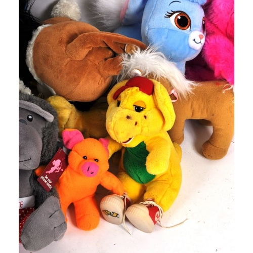 93 - Teddy Bears - a collection of x 25 assorted teddy bears / plush toys to include: Perro, The Smurfs, ... 