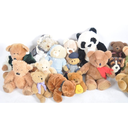 113 - Teddy Bears - a collection of x 24  assorted teddy bears / plush toys to include: Build a Bear, Chee... 