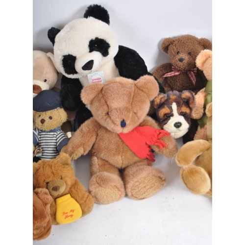 113 - Teddy Bears - a collection of x 24  assorted teddy bears / plush toys to include: Build a Bear, Chee... 