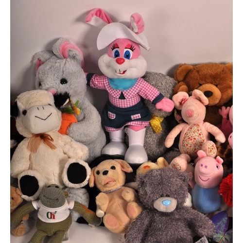 124 - Teddy Bears - a quantity of assorted teddy bears / plush toys to include: Curious George, Paws, East... 