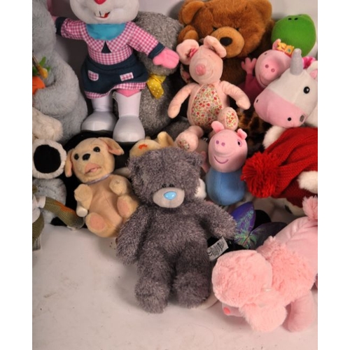 124 - Teddy Bears - a quantity of assorted teddy bears / plush toys to include: Curious George, Paws, East... 