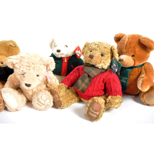 248 - Teddy Bears - a collection of x 7 assorted teddy bears / plush toys to include: Harrods, Makro and K... 