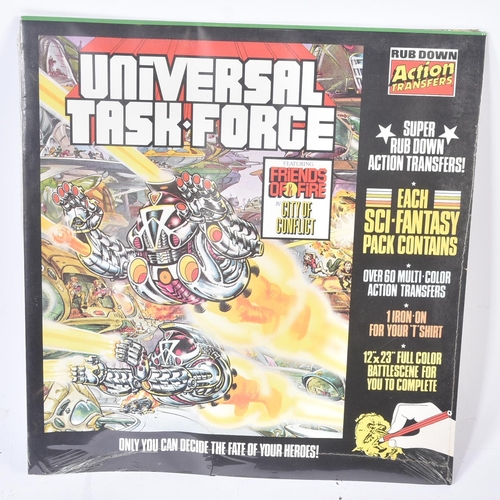 510 - Universal Task Force - two scarce vintage c1982 fully factory sealed Letreset ' Rub Down Action Tran... 