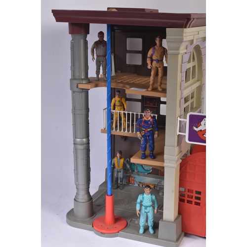 544 - The Real Ghostbusters - an original 1980s Kenner made Fire House Headquarters, Ecto-1 vehicle and x6... 