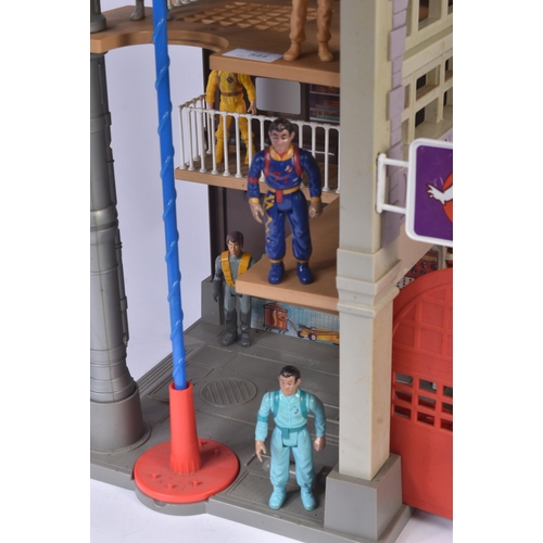 544 - The Real Ghostbusters - an original 1980s Kenner made Fire House Headquarters, Ecto-1 vehicle and x6... 