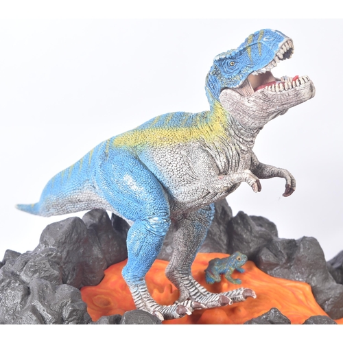 620 - An original Schleich made playset No. 42305 Giant Volcano with Dinosaurs. The set comprising large s... 