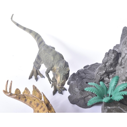 620 - An original Schleich made playset No. 42305 Giant Volcano with Dinosaurs. The set comprising large s... 