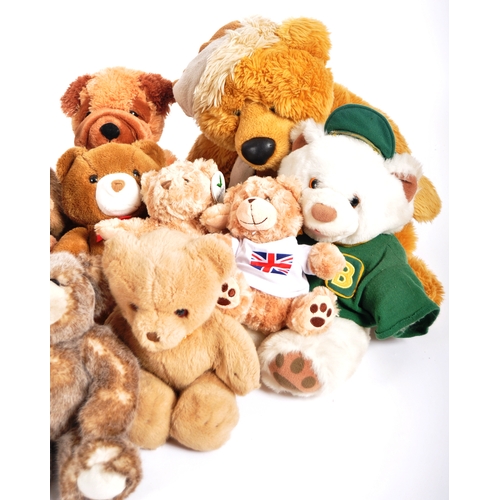 431 - Teddy Bears - a collection of x 14 assorted teddy bears / plush toys to include: Cuddles Time, Welsh... 