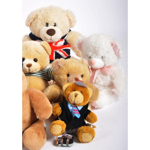 423 - Teddy Bears - a collection of x 16 assorted teddy bears / plush toys to include: Eden, Cute n Soft, ... 