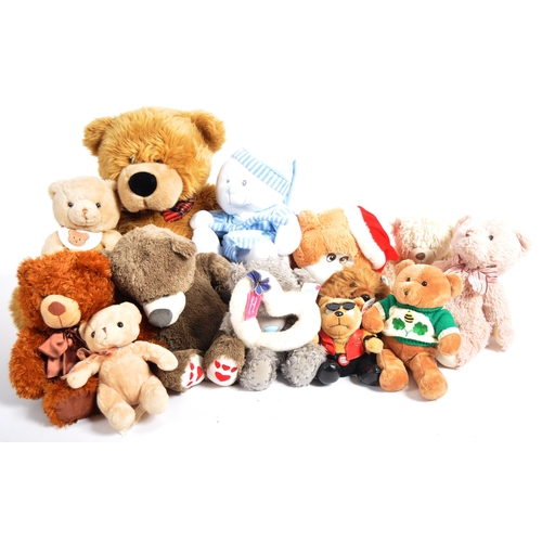 415 - Teddy Bears - a collection of x 12 assorted teddy bears / plush toys to include: Huggables, Cuddles ... 