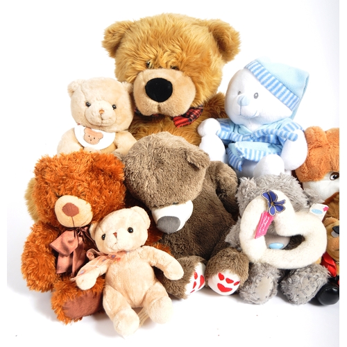 415 - Teddy Bears - a collection of x 12 assorted teddy bears / plush toys to include: Huggables, Cuddles ... 