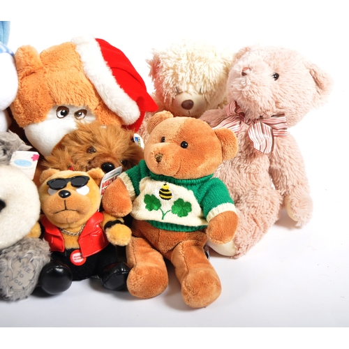 415 - Teddy Bears - a collection of x 12 assorted teddy bears / plush toys to include: Huggables, Cuddles ... 