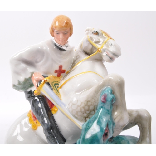104 - Royal Doulton - St George - A vintage 20th century Royal Doulton figure entitled Ste George. No. HN2... 